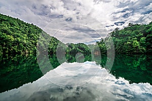 Boating and camping on lake jocassee in upstate south carolina