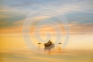 Boating in the dawn