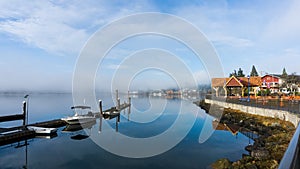 Boating dock and oceanfront promenade