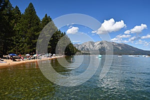 Boating in Emerald Bay on South Lake Tahoe in California