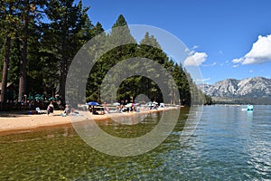 Boating in Emerald Bay on South Lake Tahoe in California