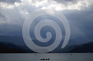 Boating in Fewa Lake, Pokhara