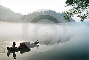 Boating in the fog