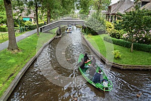 Boating in Giethoorn Dutch Style photo