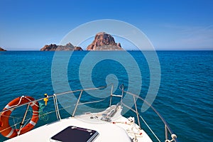 Boating in Ibiza with Es Vedra y Vedranell islands