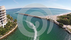 Boating inlet aerial view