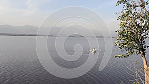 Boating on the lake