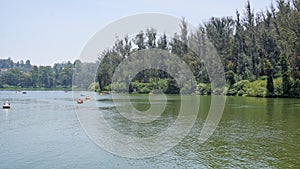 Boating in ooty lake. Artificial lake in the Nilgiris district of Tamil Nadu, India. Major scenic tourist attraction with Paddle,