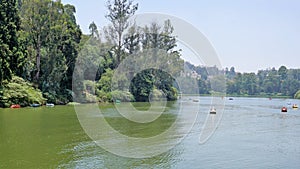 Boating in ooty lake. Artificial lake in the Nilgiris district of Tamil Nadu, India. Major scenic tourist attraction with Paddle,