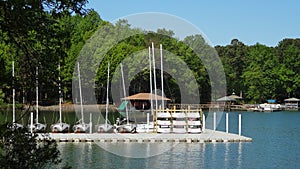 Boating Pier at Lake Norman in Huntersville, North Carolina