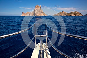 Boating sailing in Ibiza near es Vedra island photo