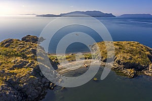 Boating in the San Juan Islands Of Puget Sound and Washington State.