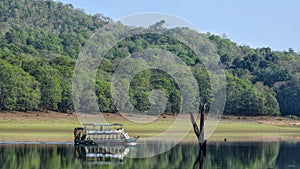 Boating at a scenic Lake in western ghats