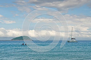 Boating in the sea photo