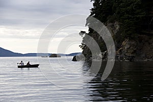 Boating on seashore