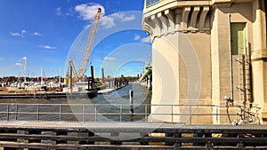 Boating under the Bridge of Lions St augustine Florida