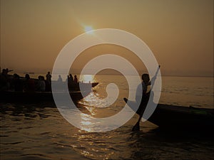 Boatman at Ganges River
