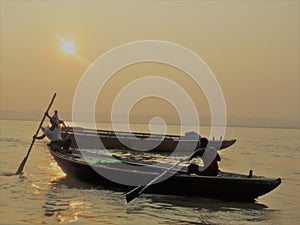 Boatman at Ganges River