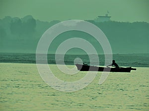 Boatman at Ganges River