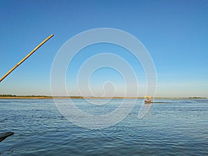 The boatman in river