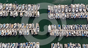 Boats from above in Dana Point, California