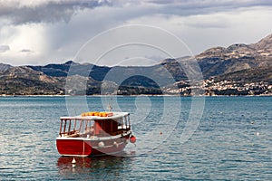 Boats in Adriatic sea near Dubrovnik. Croatia