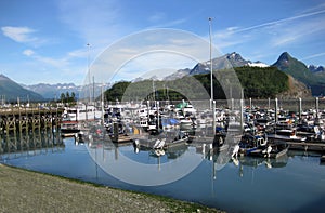 Boat Harbor at Valdez Alaska photo