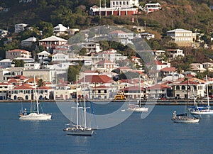 Boats in bay