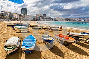 Boats On The Beach - Las Palmas,Gran Canaria,Spain photo