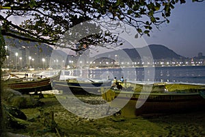 Boats on beach Rio de Janeiro