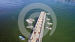 Boats in Black Sea from Above, Ahtopol, Bulgaria