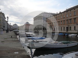 Boats in Borgo Teresiano in Trieste