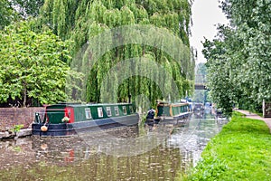 Boats on the Canal. Oxford, England