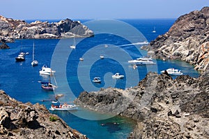 Boats at Cap de Creus, Girona, Costa Brava, Spain photo