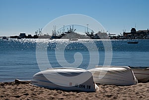 Boats at Cape Cod seashore