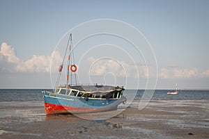 Boats at the coast of Vilanculos photo