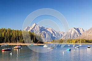 Boats in Colter Bay