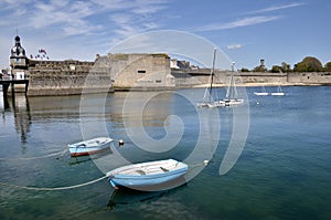 Boats at Concarneau in France photo