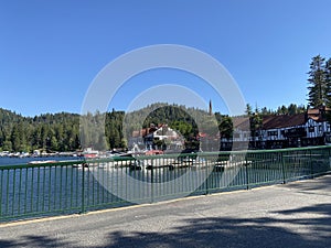 Boats Docked Floating at Lake Arrowhead