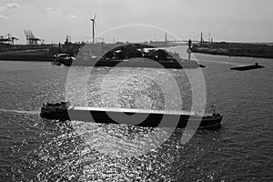 Boats docked at the port