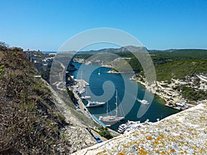 Boats docked at the port of BastIa, Corsica, France