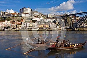 Boats in Douro River photo