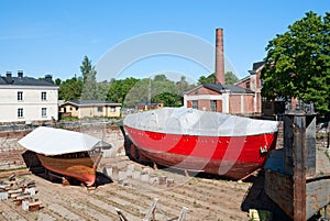 Boats in the drydock