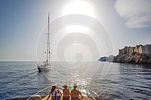 Boats at Dubrovnik coast