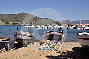 Boats at El Port de la Selva in Spain