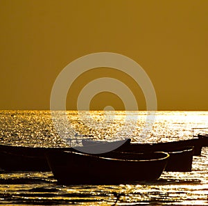 boats fishing background