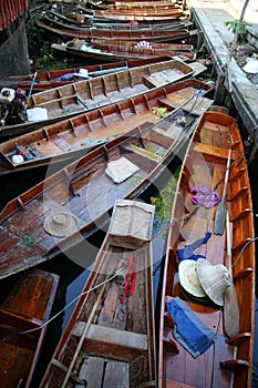Boats On The Floating Market