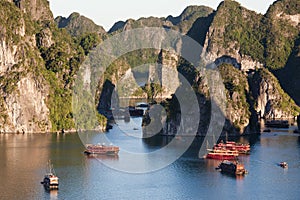 Boats in Halong Bay, Vietnam