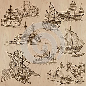 Boats - An hand drawn vector pack