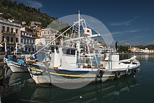 Boats in the harbor of Gytheio